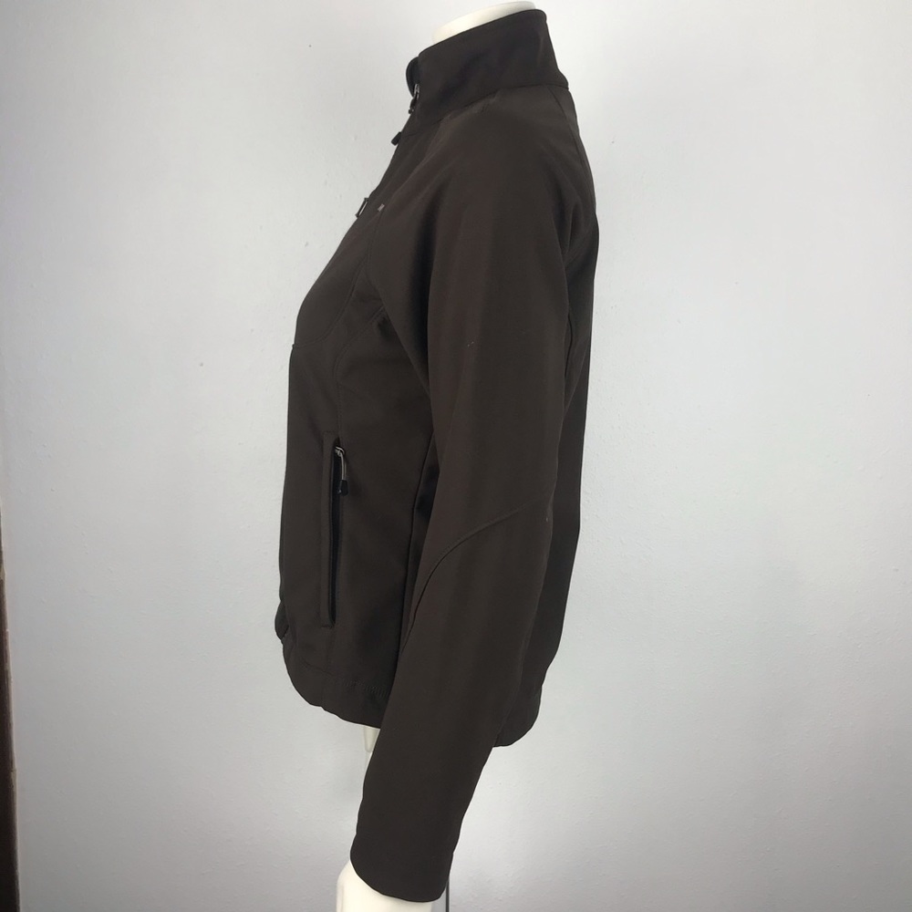 North Face Softshell Jacket Brown S - image 2